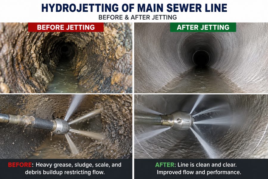 Main Sewer Line Jetting in Denver, Colorado